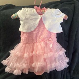 Pink flower baby dress